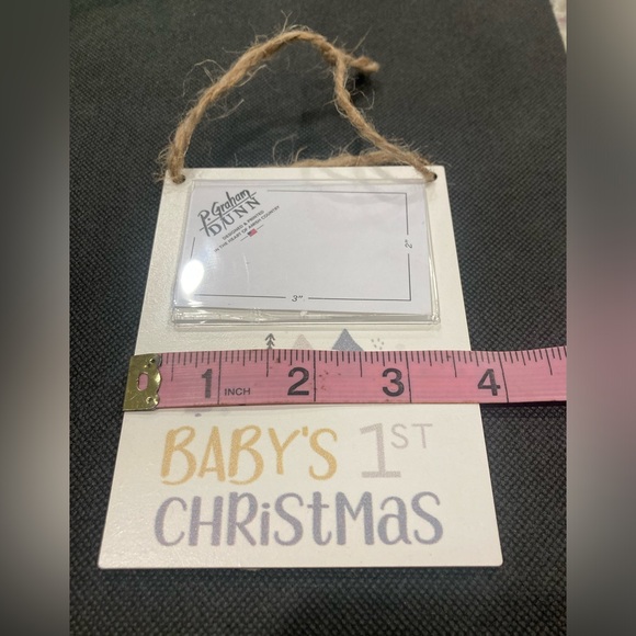 Wooden Baby’s 1st Christmas wooden hanging frame from P. Graham Dunn - Picture 2 of 5